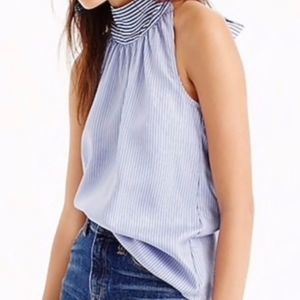 J. CREW SILK TIE NECK HALTER TOP